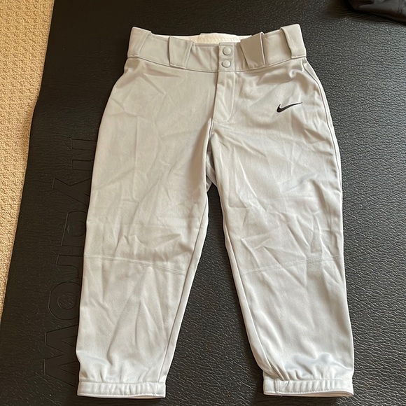 gray women’s nike softball pants